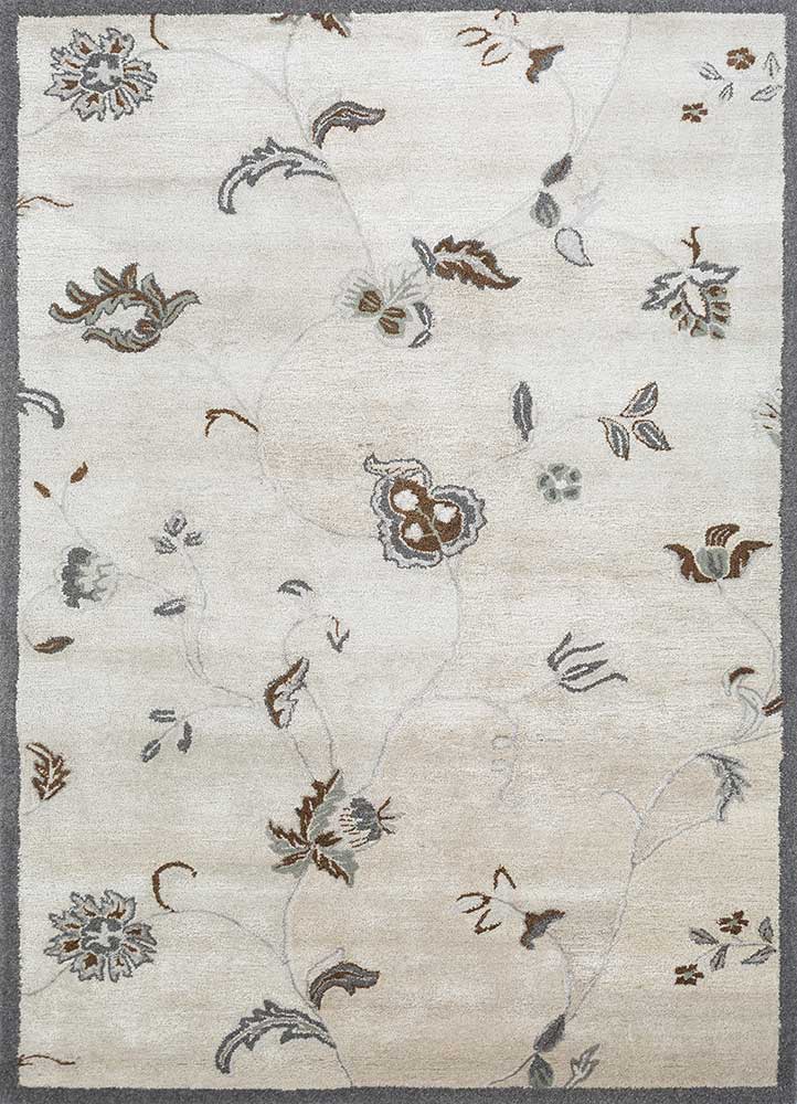 Natural White/Charcoal Slate Hand Tufted Rugs
